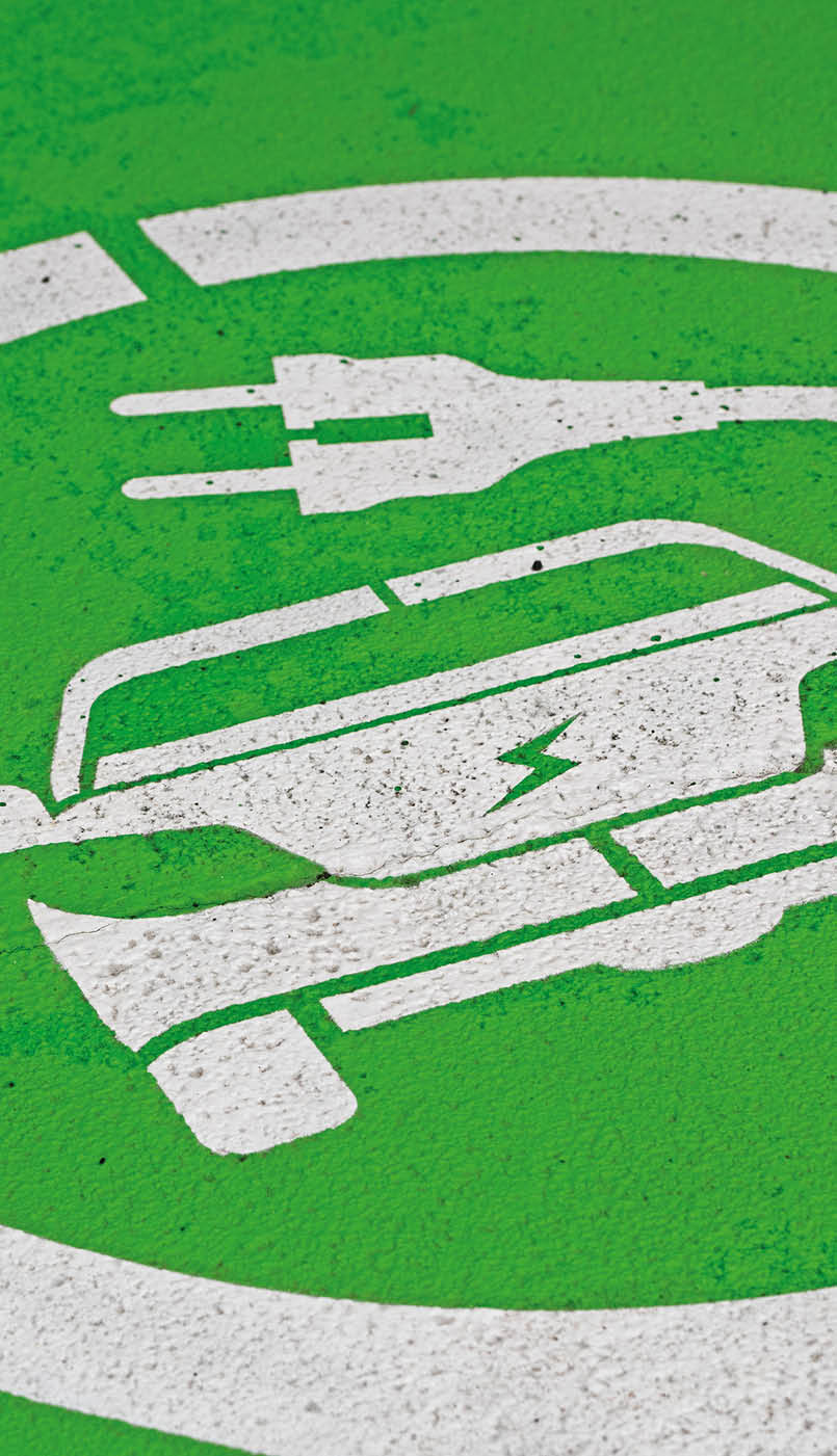 Floor marking charging station for electric cars